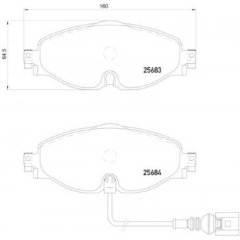 2018 Audi TT Quattro Disc Brake Pad Front Hella Pagid 355020191 image 1 of 1