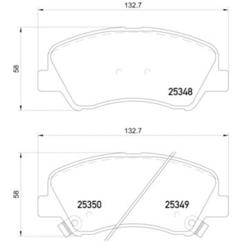 2014 Hyundai Accent Disc Brake Pad Front Hella Pagid 355020231 image 1 of 1