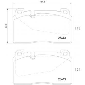2019 Porsche Macan Disc Brake Pad Front Hella Pagid 355020251 image 1 of 4