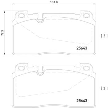 2019 Porsche Macan Disc Brake Pad Front Hella Pagid 355020251 image 3 of 4