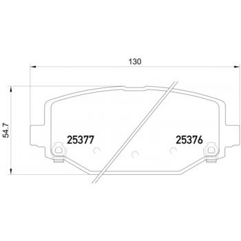 2012 Ram C/V Disc Brake Pad Rear Hella Pagid 355020311 image 1 of 1