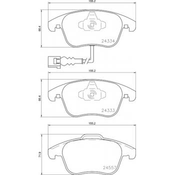 2015 Volkswagen Passat Disc Brake Pad Front Hella Pagid 355020321 image 1 of 1