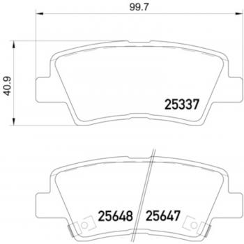 2010 Hyundai Azera Disc Brake Pad Rear Hella Pagid 355020371 image 1 of 1