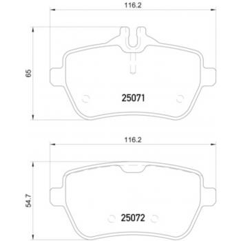 2015 Mercedes-Benz SL550 Disc Brake Pad Rear Hella Pagid 355020471 image 1 of 1