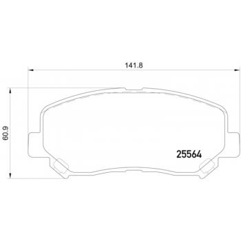 2017 Mazda CX-5 Disc Brake Pad Front Hella Pagid 355020511 image 1 of 1