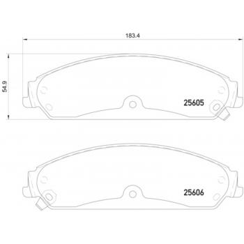2009 Chrysler 300 Disc Brake Pad Front Hella Pagid 355020541 image 1 of 1