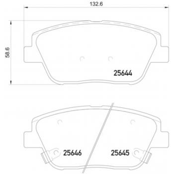 2014 Kia Optima Disc Brake Pad Front Hella Pagid 355020551 image 1 of 1