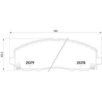 2012 Ram C/V Disc Brake Pad Front Hella Pagid 355020571 image 1 of 1