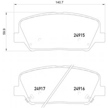 2015 Hyundai Genesis Coupe Disc Brake Pad Front Hella Pagid 355020591 image 1 of 1