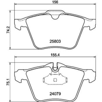 2018 Jaguar F-Type Disc Brake Pad Front Hella Pagid 355020921 image 2 of 2