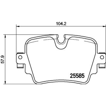 2018 Jaguar F-Type Disc Brake Pad Rear Hella Pagid 355021161 image 1 of 1