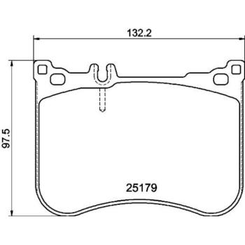 2020 Mercedes-Benz Maybach S560 Disc Brake Pad Front Hella Pagid 355021211 image 2 of 2