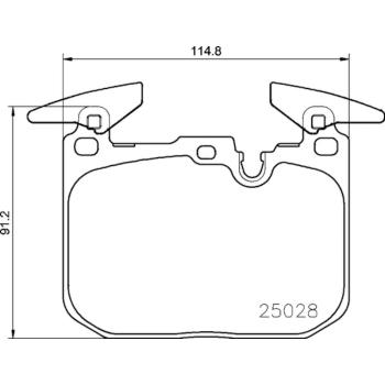 2013 BMW ActiveHybrid 3 Disc Brake Pad Front Hella Pagid 355021271 image 4 of 4