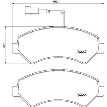 2014 Ram ProMaster 1500 Disc Brake Pad Front Hella Pagid 355021281 image 2 of 2