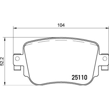 2015 Volkswagen Passat Disc Brake Pad Rear Hella Pagid 355021291 image 4 of 4