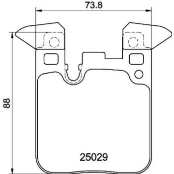 2013 BMW ActiveHybrid 3 Disc Brake Pad Rear Hella Pagid 355021341 image 2 of 2