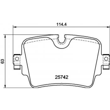 2018 Jaguar F-Type Disc Brake Pad Rear Hella Pagid 355021391 image 1 of 1