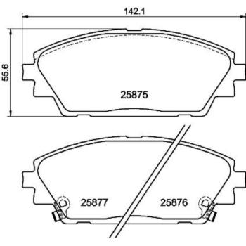 2017 Mazda 3 Disc Brake Pad Front Hella Pagid 355021421 image 2 of 2