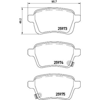 2017 Fiat 500L Disc Brake Pad Rear Hella Pagid 355021441 image 2 of 2