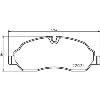 2021 Ford Transit-150 Disc Brake Pad Front Hella Pagid 355021571 image 2 of 2