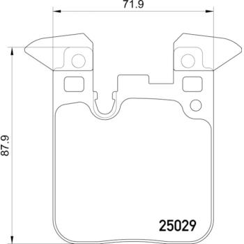 2018 BMW M4 Disc Brake Pad Rear Hella Pagid 355021611 image 4 of 4