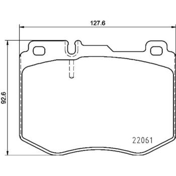 2021 Mercedes-Benz C300 Disc Brake Pad Front Hella Pagid 355021671 image 2 of 2
