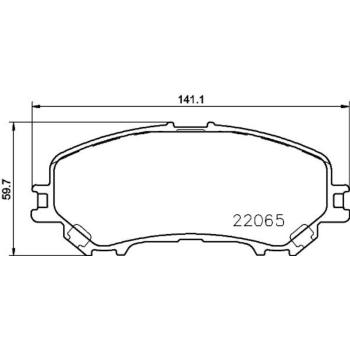 2019 Nissan Rogue Sport Disc Brake Pad Front Hella Pagid 355021691 image 2 of 2