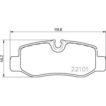 2021 Mercedes-Benz Metris Disc Brake Pad Rear Hella Pagid 355021761 image 1 of 2