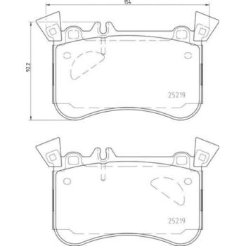 2019 Mercedes-Benz CLA45 AMG Disc Brake Pad Front Hella Pagid 355021771 image 2 of 2