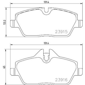 2020 BMW i3 Disc Brake Pad Front Hella Pagid 355021881 image 4 of 4