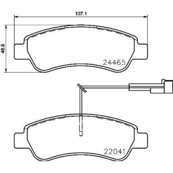 2018 Ram ProMaster 1500 Disc Brake Pad Rear Hella Pagid 355021901 image 2 of 2
