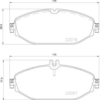 2021 Mercedes-Benz C300 Disc Brake Pad Front Hella Pagid 355021921 image 4 of 4