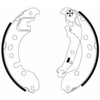 2017 Smart Fortwo Drum Brake Shoe Rear Hella Pagid 355022181 image 1 of 1