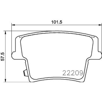 2009 Chrysler 300 Disc Brake Pad Rear Hella Pagid 355023101 image 2 of 2