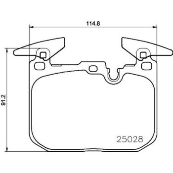2013 BMW ActiveHybrid 3 Disc Brake Pad Front Hella Pagid 355023141 image 2 of 2