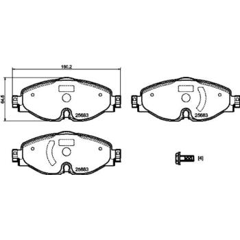 2019 Volkswagen Jetta Disc Brake Pad Front Hella Pagid 355023171 image 2 of 2