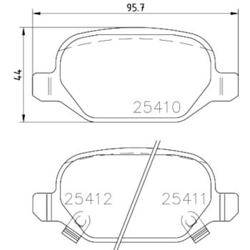 2013 Fiat 500 Disc Brake Pad Rear Hella Pagid 355023271 image 4 of 4