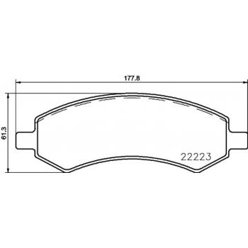 2009 Chrysler Aspen Disc Brake Pad Front Hella Pagid 355023331 image 1 of 1