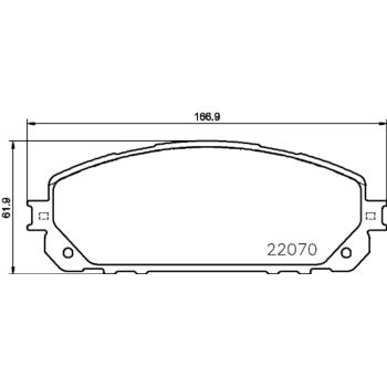 2023 Jeep Cherokee Disc Brake Pad Front Hella Pagid 355023391 image 3 of 4