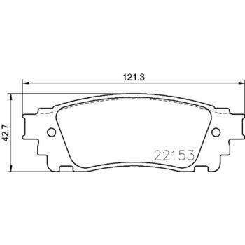 2015 Lexus NX200t Disc Brake Pad Rear Hella Pagid 355024631 image 1 of 1