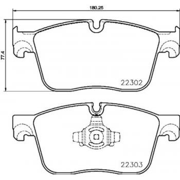 2021 Jaguar F-Pace Disc Brake Pad Front Hella Pagid 355024661 image 1 of 1
