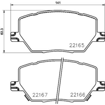 2018 Jeep Compass Disc Brake Pad Front Hella Pagid 355024711 image 1 of 1