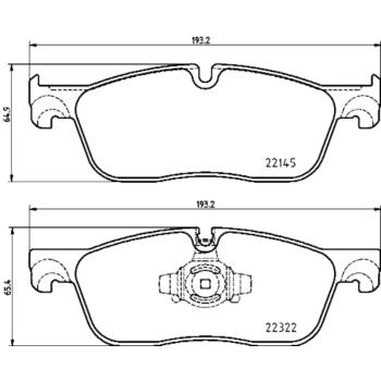 2018 Land Rover Range Rover Velar Disc Brake Pad Front Hella Pagid 355024741 image 1 of 1