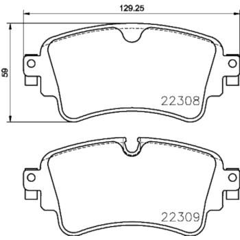 2019 Audi SQ5 Disc Brake Pad Rear Hella Pagid 355024791 image 4 of 4