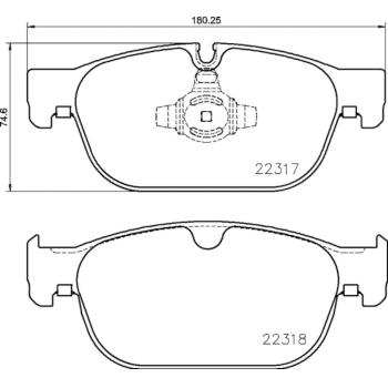 2023 Volvo C40 Recharge Disc Brake Pad Front Hella Pagid 355024801 image 1 of 1