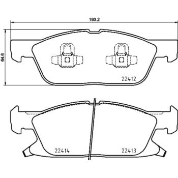 2017 Lincoln Continental Disc Brake Pad Front Hella Pagid 355024981 image 1 of 1