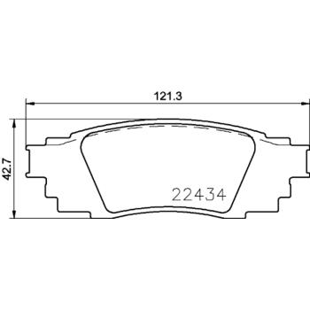 2019 Lexus UX250h Disc Brake Pad Rear Hella Pagid 355025121 image 1 of 1