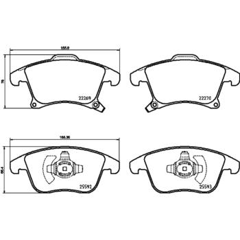 2015 Lincoln MKZ Disc Brake Pad Front Hella Pagid 355025201 image 1 of 1