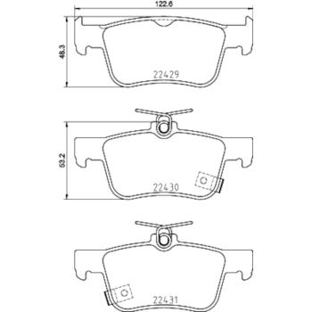 2019 Honda Civic Disc Brake Pad Rear Hella Pagid 355025251 image 1 of 1