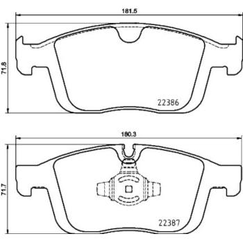 2016 Volvo XC60 Disc Brake Pad Front Hella Pagid 355025261 image 2 of 2